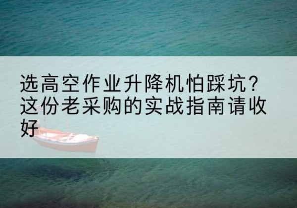 城厢高空作业升降机厂家推荐-选高空作业升降机怕踩坑？这份老采购的实战指南请收好
